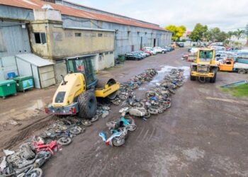 La Municipalidad realizó la compactación de motos secuestradas