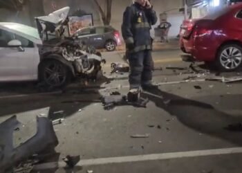 Accidente múltiple en Belgrano: tres conductores asistidos