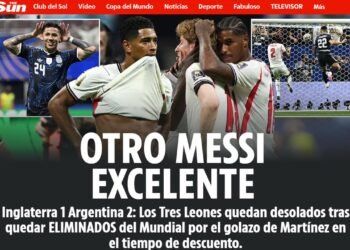 La prensa británica reacciona a la derrota de Inglaterra ante Argentina en semifinales
