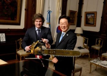 Milei se reúne con el presidente de Corea del Sur en la Casa Rosada