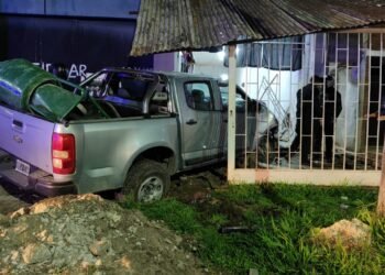 Accidente en La Plata: camioneta chocó una casa y una niña resultó herida