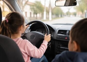Un padre graba a su hija de 9 años conduciendo y desata la controversia en redes