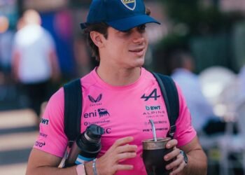 Colapinto celebra la Pole Position de Gasly en el GP de Italia