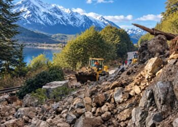 Ruta 40 cortada por un derrumbe: dificultades para quienes viajan a Bariloche